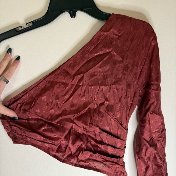 NWT Jen’s Pirate Booty Nebula Vermillion One Shoulder Burgundy Dress - Picture 11 of 12